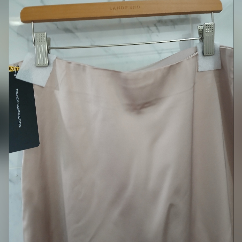 Satin Skirt Various Sizes Mushroom Color By French Connection NWT - Picture 3 of 12